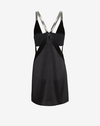 Derek Lam 10 Crosby Exclusive Beaded Strap Mini Dress: Black