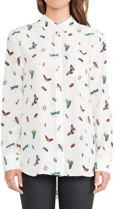 Equipment Reese Complex Insect Print Blouse