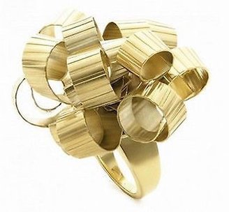 Kate Spade Bow Gold Curling Ribbon Ring Adjustable Size NWT! NIB! New In Box $98