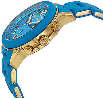 Michael Kors Mercer Chronograph Turquoise Dial Turquoise Silicone Watch MK5891