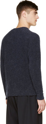 Paul Smith Navy Music Note Mohair Sweater