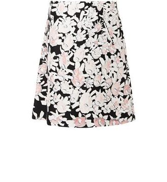 Marni Abstract floral-print A-line skirt