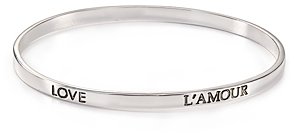 Carolee Love 5 Languages Sterling Silver Bangle - Bloomingdale's Exclusive