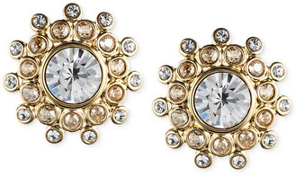Givenchy Gold-Tone Crystal Stud Earrings