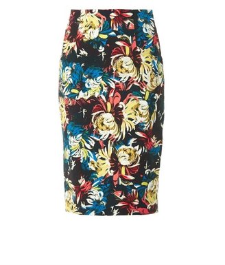 Erdem Frida trinity blossom-print pencil skirt