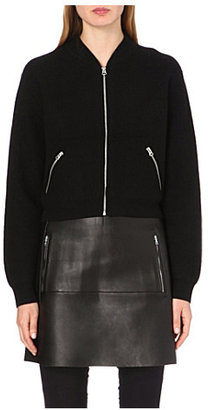 Acne Olympia boiled-wool bomber jacket