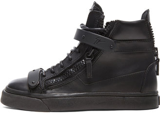 Giuseppe Zanotti Buckled London Sneakers in Black