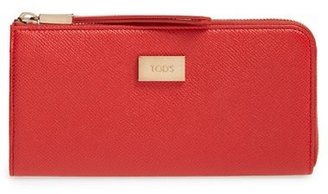 Tod's 'Large' Leather Flap Wallet