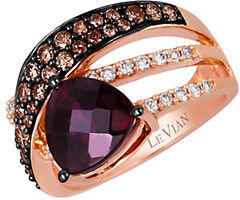 LeVian Kt. Strawberry Gold Rhodolite Diamond Ring