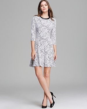 Ali Ro Dress - Charlotte Stretch Jacquard Knit Fit and Flare