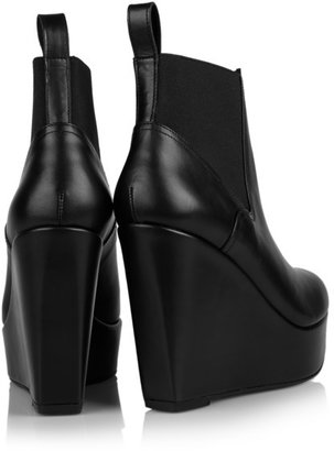 Robert Clergerie Old Robert Clergerie Fille leather wedge ankle boots