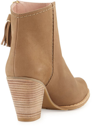 Stuart Weitzman Prancing Leather Ankle Boot, Nude