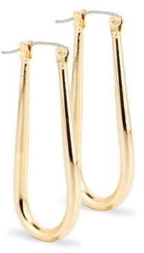 Ben de Lisi Principles by Gold long oval hoop earring