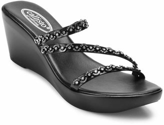 Callisto Shana Embellished Thong Wedge Sandals Women Shoes