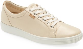 Ecco 'Soft 7' Cap Toe Sneaker, Size 10-10.5Us / 41Eu in Metallic Vanilla Leather at Nordstrom Rack