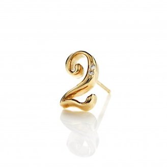 Lulu Frost CODE 18k Gold Stud Diamond Earring, Assorted Numbers 1-4