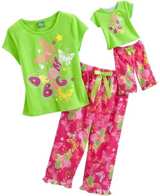 Dollie & Me dream big" butterfly pajama set - girls 4-12