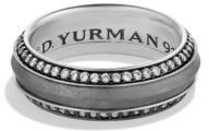 David Yurman Meteorite Knife-Edge Band Ring with Gray Sapphires