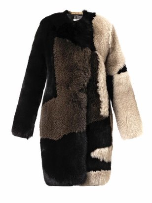 PREEN BY THORNTON BREGAZZI Ellen patchwork fur coat