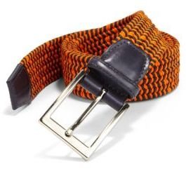 Saks Fifth Avenue Two-Toned Elastic & Leather Belt