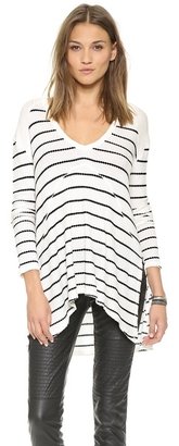 Free People Striped Sunset Thermal Top