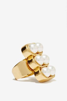 Nasty Gal Factory Nitty Griddy Pearl Ring