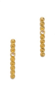 L'Agence Small Pointed Bar Earrings