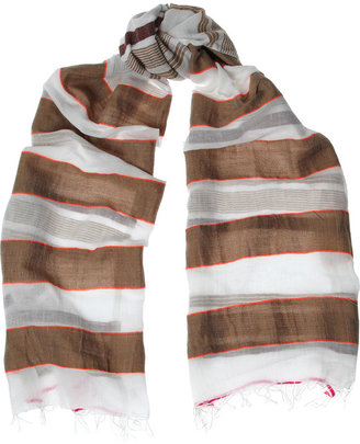 Lemlem Babaloo Split striped cotton-blend scarf