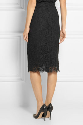 Dolce & Gabbana Cotton-blend lace skirt