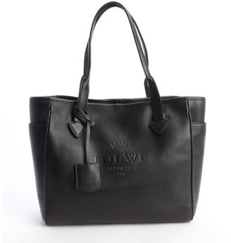 Loewe black leather 'Bolso Heritage' tote