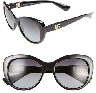 Dolce & Gabbana Women's 'Urban Essential' 54Mm Polarized Sunglasses - Black