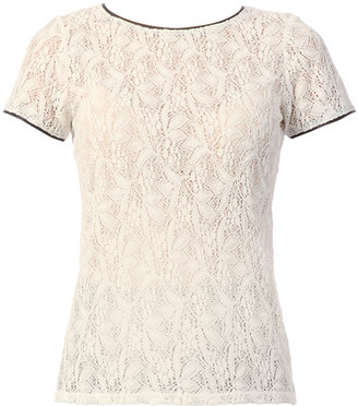 Only Short sleeve Tops - sweetie s/s lace top jrs - White / Ecru white