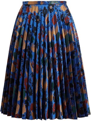 J.W.Anderson pleated abstract print skirt