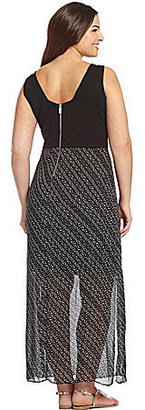 Vince Camuto Woman Chiffon-Overlay Maxi Dress