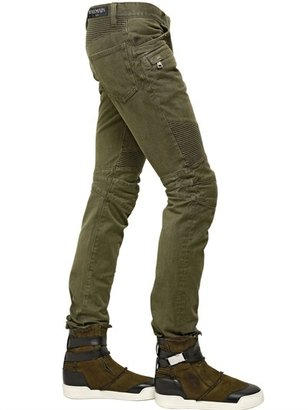 Balmain 16.5cm 551 Stretch Cotton Biker Jeans