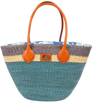 Emilio Pucci straw beach bag