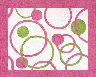 JoJo Designs Circles Pink and Green Accent Floor Rug by Sweet