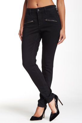 NYDJ 'Ami' Stretch Skinny Moto Jeans (Black) (Petite)