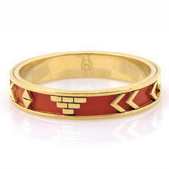 House Of Harlow Aztec Bangle in Coral