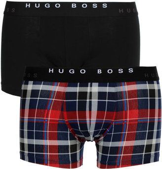 BOSS Boxer FN Print Black, Navy & Red Boxer Shorts (2 Pack)