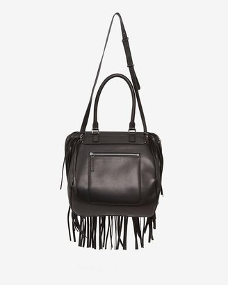 Barbara Bui Fringe Flap Shoulder/Backpack Bag: Black