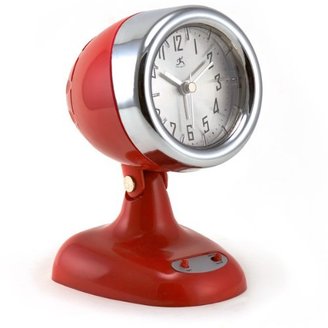 Infinity Instruments Retro Spot Light Table Top Clock - Red