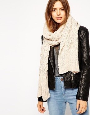 ASOS Cable Scarf - Oatmeal