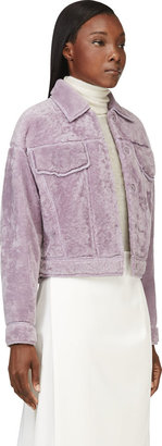 3.1 Phillip Lim Lilac Shearling Denim-Style Jacket