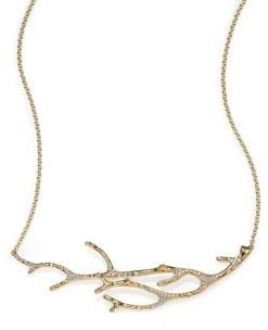 Ippolita Stardust Diamond & 18K Yellow Gold Branch Necklace
