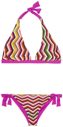 Missoni Crochet-knit triangle bikini