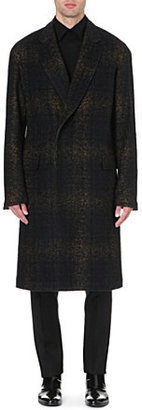 Cerruti Paris Faded tartan wool-blend coat
