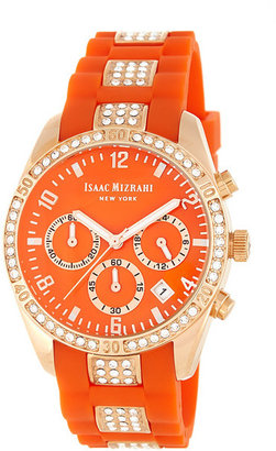Isaac Mizrahi Pave Silicone Strap Watch