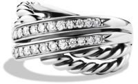 David Yurman Crossover Ring with Diamonds