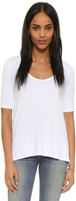 Three Dots Relaxed High Low Tee